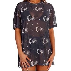 IHeartRaves Written In The Stars Mesh Oversized Tee